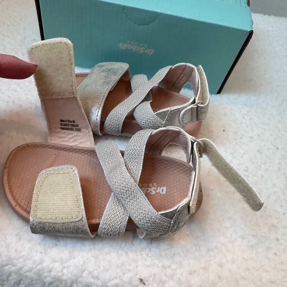 Kids Metallic Gold Strappy Sandals